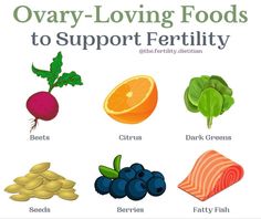 an image of different foods to support fertiility