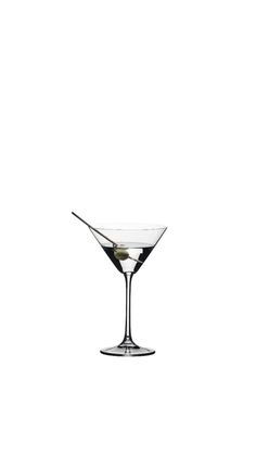 an empty martini glass on a white background