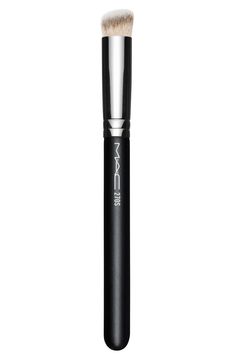 Free shipping and returns on MAC 270S Synthetic Mini Rounded Slant Brush at Nordstrom.com. What it is: A brush with a round and slightly domed, slanted mini shape paired with densely packed, luxuriously soft synthetic fibers.What it does: It's ideal for applying, buffing out and blending concealer creams and liquids with a smooth, even finish. M·A·C professional brushes are hand-sculpted and assembled using the finest quality materials. They feature wo Blending Concealer, Mac Brushes, Mac Studio Fix, Brush Cleanser, Fancy Makeup, Wood Handles, Cream Concealer, Concealer Brush, No Color