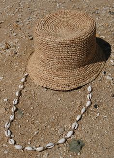 Cowrie Shell - Hat Chin Strap, Seashell Hat Band Accessory Winter Headwear, Shell Beach, Ocean Lover, Nalu, Cowrie Shell, Beach Hat, Beach Accessories, Felt Hat, Girls Dream