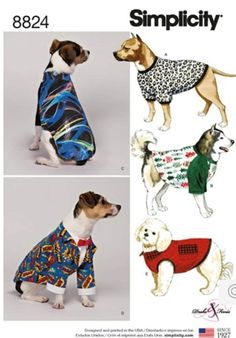 two dogs wearing sweaters in different styles