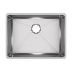 an image of a stainless steel sink on a white background with a circular hole in the middle