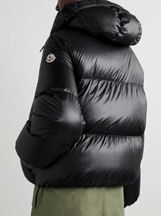 MONCLER Borey hooded padded quilted shell down jacket | NET-A-PORTER Moncler Women, Moncler Jacket, Exclusive Dress, Raffia Bag, Boot Pumps, Sports Suit, Dress Trousers, Ski Wear, Summer Hats