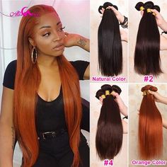 Ginger Hair Extensions, Brazilian Straight Hair Weave, Straight Hair Weave, Longest Hair, Straight Weave, Straight Weave Hairstyles, Weave Hair