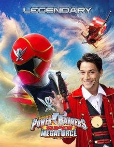 the poster for power rangers mega force