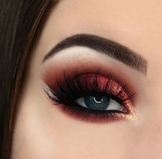 Mat Makeup, Pageant Makeup, Orange Makeup, Make Up Inspiration, Red Eyeshadow