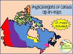 the physical regions of canada clip art maps