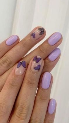 Nails Lilac, Nails Lavender, Dance Rooms, Butterfly Nails, Led Balloons, Art Butterfly