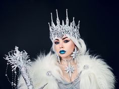 Snow Queen Crown and Costume Handmade Unique Snow Queen Crown, Snow Queen