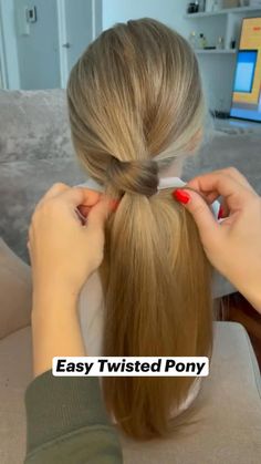 Easy Hair Ideas For Formal Events, No Show Ponytail, Easy Simple Medium Hairstyles, Professional Hairdos For Long Hair, Easy Hair Plaits, Hair Styles In Ponytails, Easy Updo For Straight Hair, Day Old Hair Hairstyles For Work, Interview Updo Hairstyles