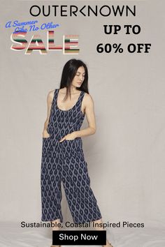 OUR SUMMER SALE IS HERE! GET UP TO 60% OFF! A strange summer is upon us, we hope this sale takes some of the edge off and makes your daydream feel more like a reality. Treat yourself to some incredible sustainable style at the best prices of the summer. Casual Overall Jumpsuits And Rompers For Loungewear, Casual Wide-leg Jumpsuit For Loungewear, Casual Wide Leg Jumpsuits And Rompers For Loungewear, Comfortable Relaxed Fit Overalls, Non-stretch Wide Leg Jumpsuit For Loungewear, Summer Wide Leg Jumpsuits And Rompers With Relaxed Fit, Summer Wide-leg Relaxed Fit Jumpsuits And Rompers, Non-stretch Wide Leg Jumpsuits And Rompers For Loungewear, Cotton Wide Leg Jumpsuits And Rompers For Loungewear