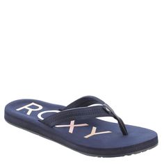 PRICES MAY VARY. Enjoy the sand with the beachgoing fun of the Roxy Vista sandal! Water-friendly EVA upper. Faux nubuck toe post with polyester web inside. Woven ROXY logo flag label. Soft EVA insole with graphic print. Roxy Logo, Roxy Women, Kids Luggage, Luxury Store, The Sand, Pharmacy Gifts, Flat Sandals, Roxy, Special Features