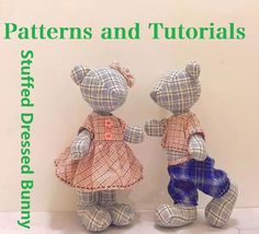 two teddy bears are standing next to each other with the words patterns and tutors on them