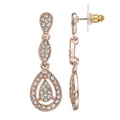 These beautiful double-drop statement earrings from LC Lauren Conrad feature simulated crystal paving. Plating: rose-gold tone Polished finish Metal: zinc alloy Simulated crystal Nickel free EARRING DETAILS Backings: post Length: 1.63-in. Gift Givers: This item ships in its original packaging. If intended as a gift, the packaging may reveal the contents. Size: One Size. Color: Pink. Gender: female. Age Group: adult. Lauren Conrad Jewelry, Nickel Free Earrings, Statement Drop Earrings, Hoop Earring Sets, Cz Stud Earrings, Crystal Drop Earrings, Rose Gold Earrings, Lc Lauren Conrad, Lauren Conrad