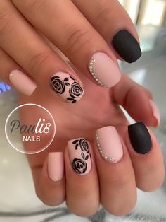 Uñas Acrilicas, Nails Design, Toe Nails, Beautiful Nails, Acrylic Nails, Black Pink, Pink