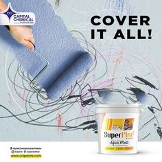 an advertisement for paint with the words cover it all