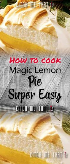 Magic Lemon Pie 2 Best Carrot Cake, Pudding Cookies, Easy Meal Ideas, Lemon Filling