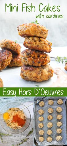 mini fish cakes with sardines and easy hot d'oeuvres recipe