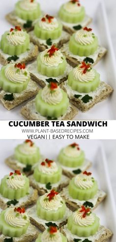 vegan tea sandwich 50th High Tea Party, Savoury Afternoon Tea, Savoury Afternoon Tea Ideas, Vegan Tea Party Food, Afternoon Snacks For Guests, Vegan Tea Sandwiches, Vegan Tea Party, Teatime Snacks, Tea Party Sandwiches Recipes