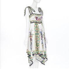 Hello Everyone! I’m Selling My Holy Grail Dress: My Dolce And Gabbana Floral Vase Handkerchief Dress! It’s In Excellent Condition With Tags Still Attached. I Bought One Several Sizes Up That Fits Me A Lot Better So I’ll Let This One Go To A New Home. Let Me Know If You Have Any Questions! Spring Fitted Baroque Print Dress, Spring Fitted Dress With Baroque Print, Fitted Baroque Print Spring Dress, Fitted Baroque Print Dress For Spring, Summer Party Dress With Baroque Print, Summer Silk Dress With Handkerchief Hem, Silk Summer Dress With Handkerchief Hem, Silk Handkerchief Hem Summer Dress, Spring Silk Dress With Handkerchief Hem