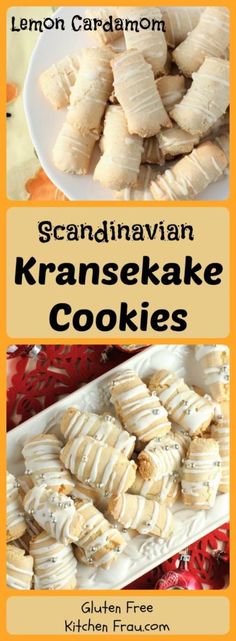 lemon cardamon with text that reads scandinavian kranske cookies