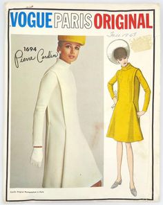 a woman's coat and dress pattern from the 1950's