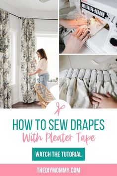 how to sew draperies with pleater tape