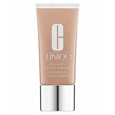 Clinique Stay Matte Makeup  What It Is  Clinique's Stay-Matte helps you look fresh and matte all day.   What You Get        1.0 oz. Clinique Stay Matte Makeup    What It Does        For Skin Types 2, 3, and 4 and designed to control oil.      Tested for streaking and fading at 88°F with a constant 80% humidity, all to prove Stay-Matte stays fresh.      At the same time, this patent-pending formula absorbs shine, controls oil, resists sweat.      And you stay matte all day.    How to Use Clinique Makeup Remover, Make Up Factory, Wedding Makeup Tutorial, Tanned Makeup, Oil Free Makeup, Camouflage Makeup, Cream Texture, Skin Shine, Matte Makeup