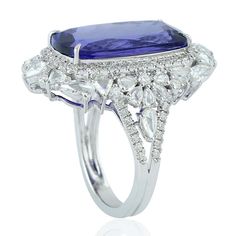 Luxury Tanzanite Emerald Cut Ring, Luxury Tanzanite Diamond Ring, Luxury Tanzanite Diamond Ring With Brilliant Cut, Luxury Tanzanite Diamond Ring With Emerald Cut, Luxury Tanzanite Diamond Ring Gia Certified, Luxury Gia Certified Tanzanite Diamond Ring, Luxury Tanzanite Ring With Center Stone, Luxury Tanzanite Diamond Ring Round Cut, Luxury Tanzanite Diamond Ring With Round Cut