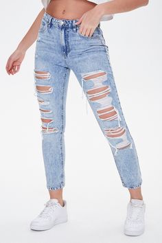 Womens Distressed Jeans, Womens Ripped Jeans, Ripped Jean Shorts, Black Ripped Jeans, Jeans For Short Women