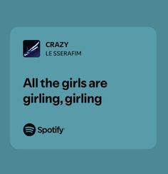 the words crazy le sefram all the girls are grilling, grating