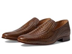 Stacy Adams Wilton Slip-On Loafer - Men's Shoes : Tan : A textured detailing all over makes the Stacy Adams Wilton Slip-On Loafers perfect for both, casual and formal wear looks. Leather upper. Leather lining for added breathability. Leather-covered insole with memory foam for all-day comfort. Synthetic midsole. Fully cushioned. Stacked heel. Round toe design. Rubber outsole. Imported. Weight of footwear is based on a single item, not a pair. Semi-formal Slip-on Oxfords With Textured Sole, Classic Business Loafers With Woven Sole, Brown Formal Loafers With Woven Sole, Formal Brown Loafers With Woven Sole, Classic Slip-ons With Woven Sole And Round Toe, Classic Slip-on Loafers With Woven Sole, Formal Slip-on Loafers With Woven Sole, Formal Slip-ons With Woven Sole, Classic Slip-ons With Woven Sole