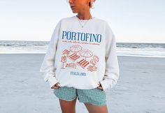 Portofino Sweatshirt Italia Sweatshirt Sardines Sweatshirt Oyster Sweatshirt Spritz Sweatshirt Tomato Girl Summer La Dolce Vita Sweatshirt - Etsy Australia Unique Illustration, Italian Summer, Autumn Day