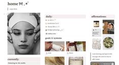 an image of a website page with pictures and words on it, including hair care products