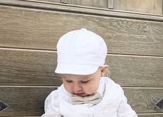 Cute little hat to finish off an outfit with extra style! Cotton lining and outer, fits head circumference  Small; 43cm, (0-6m),  Medium; 46-48cm (6-12m) (stretches to 50cm), Large 52cm  (12 months +) White Adjustable Hat For Baptism, Elegant White Flat Cap, Paperboy Hat, Pageboy Hat, Catholic Baptism, White Suspenders, Lace Bonnet, Baptism Outfit, Boy Christening