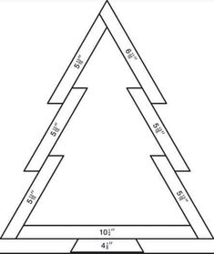 a christmas tree is shown with measurements