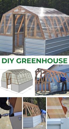 the instructions for how to build a diy greenhouse in your backyard or garden area