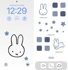 an iphone screen showing the app's icons and numbers, including bunny ears on it