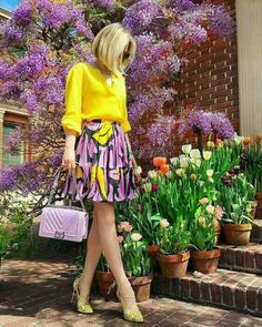 Dior Skirt, Outfits Primavera, Color Blocking Outfits, Outfit Primavera, Bright Fashion, Glamour Dress, Matches Fashion, Stylish Fashion, Fashion Wear