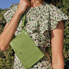 We love a belt bag, and Winn delivers. Perfect for the minimalist, its sleek shape lays flat and carries just the essentials. Purple Garden, Green Belt, Wallet Organization, The Minimalist, Leather Dress, Deep Purple, Belt Bag, Love A, Suede Leather