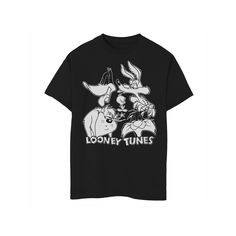 Get him ready for his day with this Looney Tunes graphic tee. Get him ready for his day with this Looney Tunes graphic tee. Crew neck Short sleeveFABRIC & CARE Cotton Machine wash Imported Size: X Small. Color: Black. Gender: male. Age Group: kids. Novelty Black T-shirt With Character Print, Black Novelty Shirt With Graphic Print, Black Novelty T-shirt With Character Print, Boy Tees, Got Him, Looney Tunes, Fabric Care, Graphic Tee, Age Group