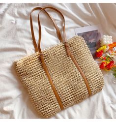 Elena Handbags Chic Large Straw Woven Summer Bag Hand Bags Ideas, Hand Bags For Women, Bags Ideas, Bag Summer, Woven Tote Bag, Raffia Bag, Boho Bags, Summer Bag, Straw Tote