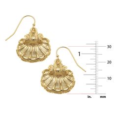 Gold Summer Fashions, Scallop Shell, Scallop Shells, 24kt Gold, Shell Earrings, San Antonio Tx, Coastal Decor, Earrings Handmade, San Antonio