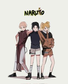 naruto and his friends are standing together