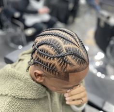 Mens Hairstyles Designs, Men’s Braids Hairstyles With Taper, Male Stitch Braids Hairstyles, Fulani Braids On Men, 6 Braids Hairstyles Black Men, Male Braid Styles Full Head, Men Two Braids, Men’s Braids Hairstyles With Fade