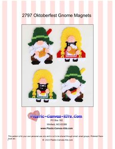 the cross stitch pattern for gnomes is shown