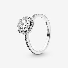 Rings Pandora, Pandora Ring, Timeless Glamour, Pandora Rings, Jewellery Uk, Everyday Rings, Cubic Zirconia Rings, Engagement Jewelry, Halo Ring