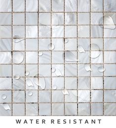 water resistant glass mosaic tile in white