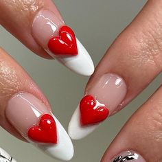 MIRRORS on Instagram: "Be my valentine? . . . . . #handpainted #3dnailart ##nailartist #nailart #naildesigns #naildesign #frenchtipnails #gelxnails #explorepage #explore #explorenails" Valentines Nails 3d, Valentines Day Nails 3d, Valentine 3d Nails Design, Valentines Day Nails Drawing, Valentines Day Nails Airbrush, Red Nail Design, Valentines Day Nails Graffiti, Nails Valentine