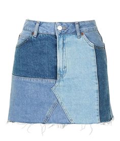 Break Out Your Razors: The Teeny, Tiny Denim Miniskirt Is Back | Glamour Denim Patches Diy, Patch Skirt, Diy Denim Skirt, Ropa Upcycling, Cl Fashion, Patchwork Fashion, Denim Texture, Denim Inspiration